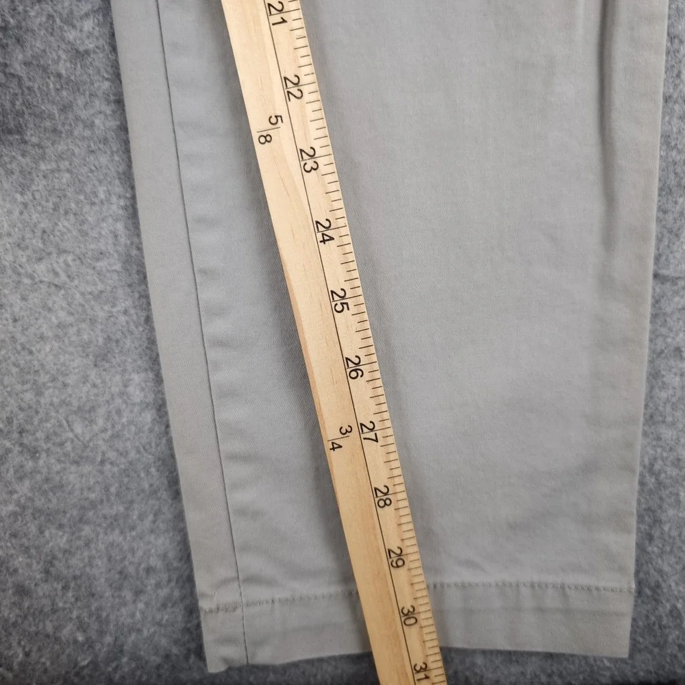 Banana Republic Lived In Chino Pants Mens 31x32 Athletic Fit Gray Flat Front